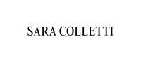 The image displays the name "SARA COLLETTI" in black capital letters on a light gray background.